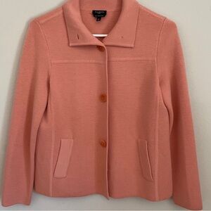 Talbots Pure Italian Merino Wool Button Down Knit Sweater  Jacket Women’s Large